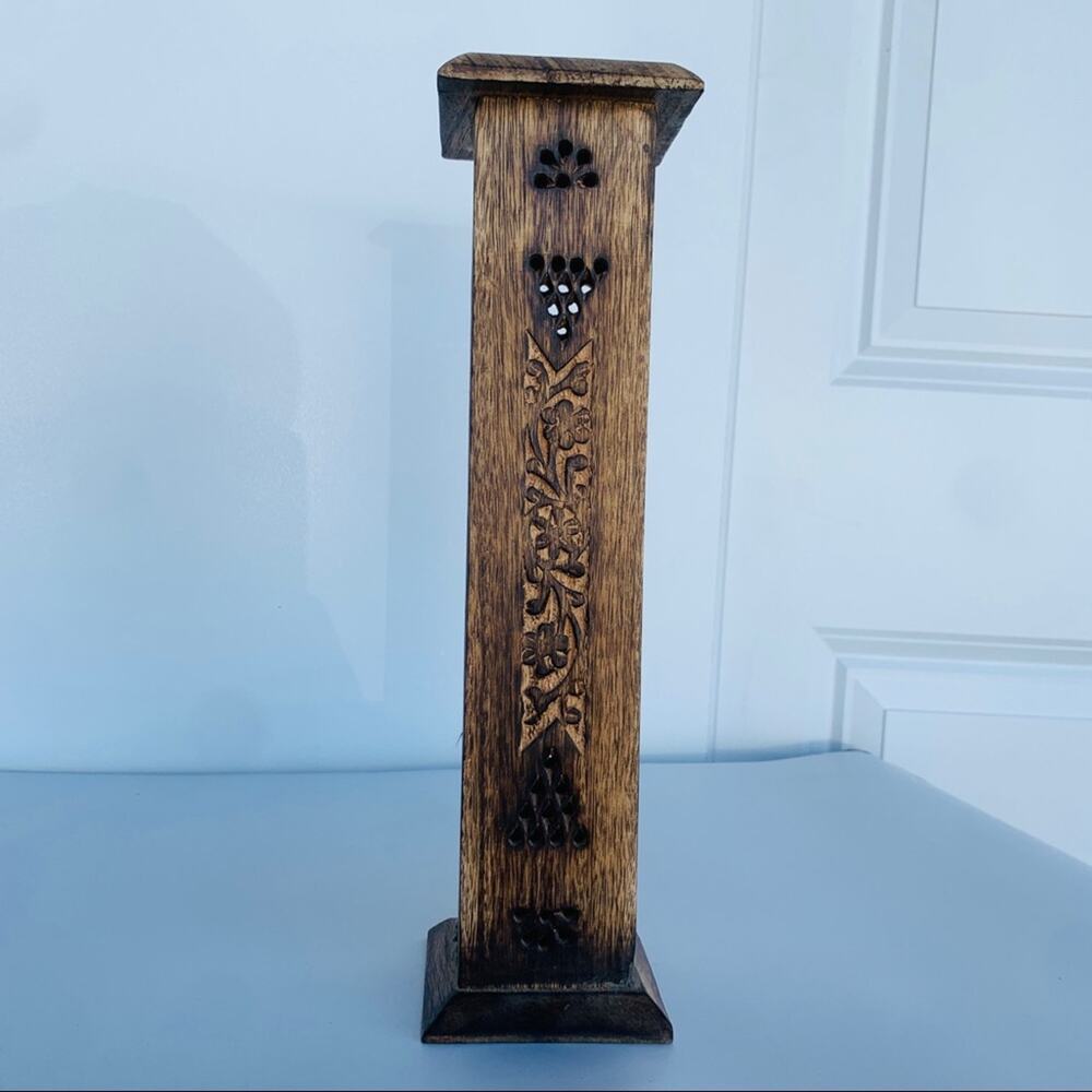 Carved Wooden Incense Tower